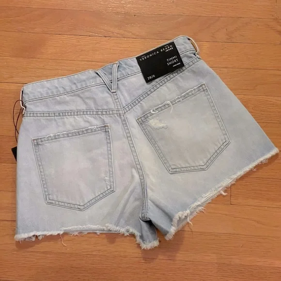 VERONICA BEARD Timmi Button-Fly Denim Shorts Women's Size: 28